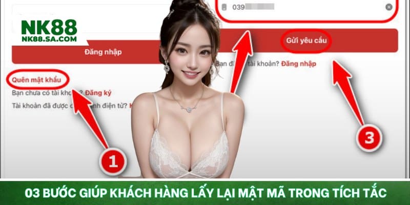 03 bước giúp khách hàng lấy lại mật mã trong tích tắc