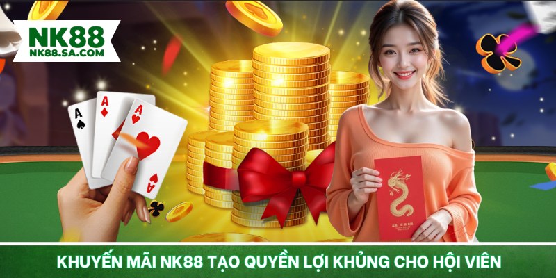 Khuyến mãi NK88 tạo quyền lợi khủng cho hội viên